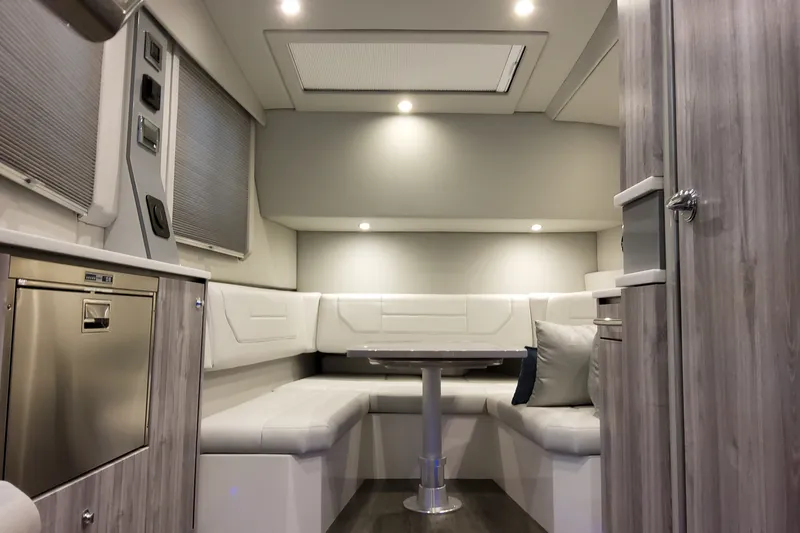 Slide: The Image of Luxurious interior of 2027 Formula 430 Super Sport Crossover with modern seating and lighting. - 30