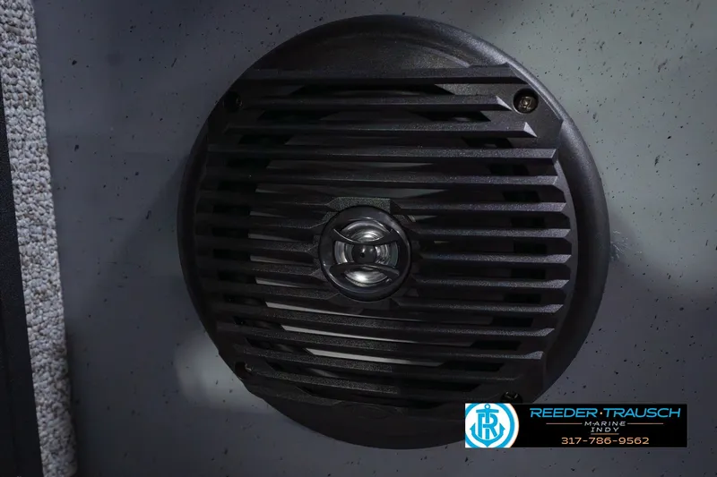 Slide: The Image of Speaker grille on 2026 Lund 1800 Explorer SS boat interior. - 45