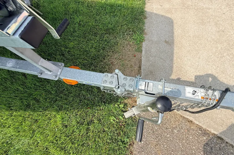 Slide: The Image of Trailer hitch of a 2023 Highfield Sport 420 on grass and pavement. - 20