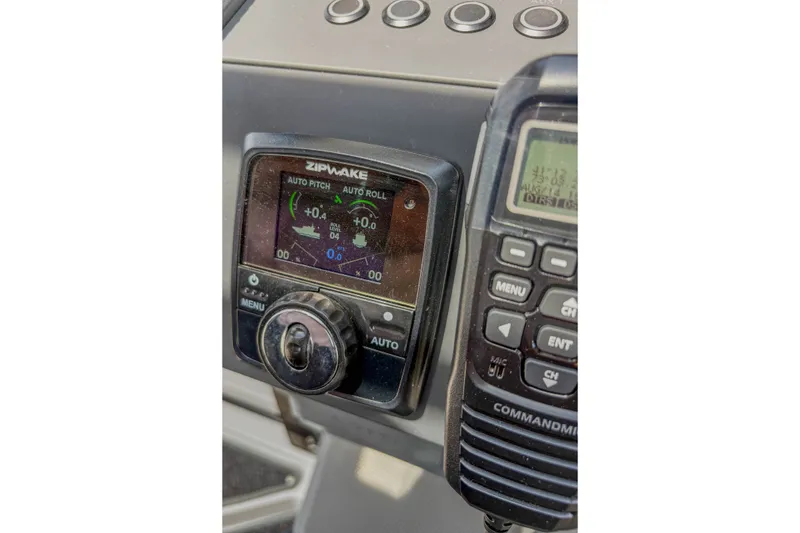 Slide: The Image of Control panel of 2024 Nimbus Commuter 9 with Zipwake auto pitch and roll system. - 15