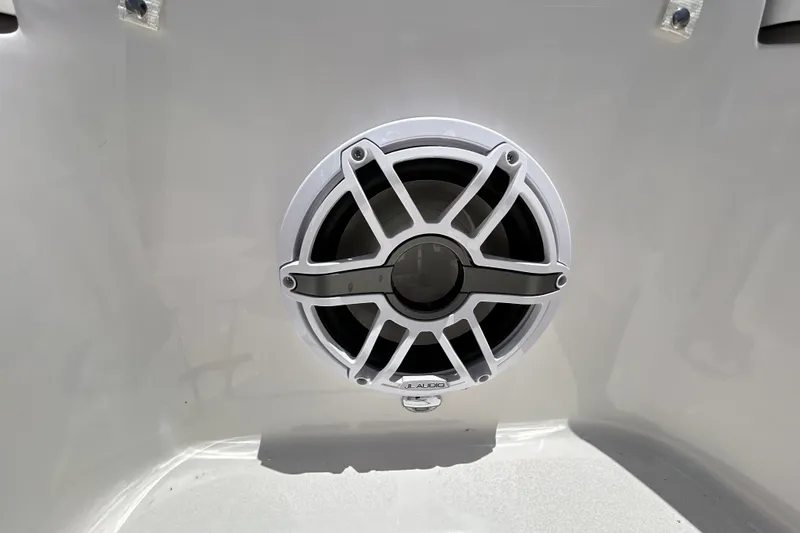 Slide: The Image of Speaker on 2027 Sea Fox 328 Commander boat, featuring JL Audio marine sound system. - 26