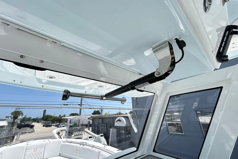 Slide: The Image of Interior view of 2027 Sea Fox 328 Commander boat, showcasing modern design and equipment. - 35