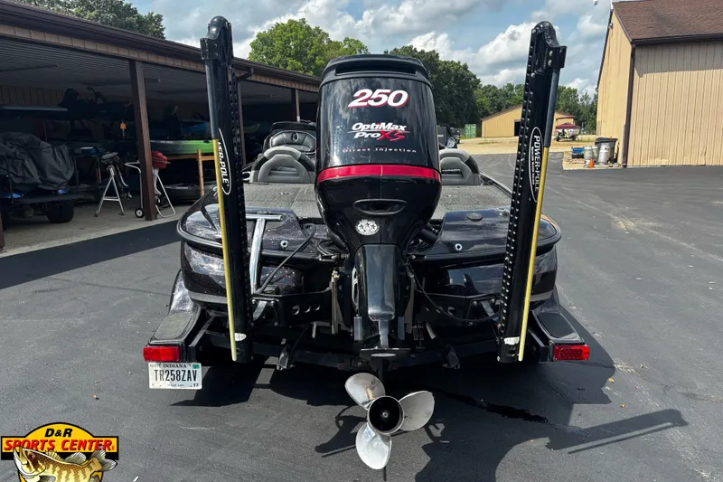 Slide: The Image of Rear view of a 2012 Nitro Z-8 boat with OptiMax Pro XS engine. - 4