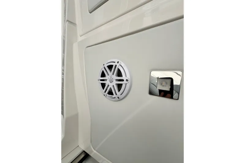 Slide: The Image of 2023 Tiara Yachts 43 LE interior speaker and light detail. - 36