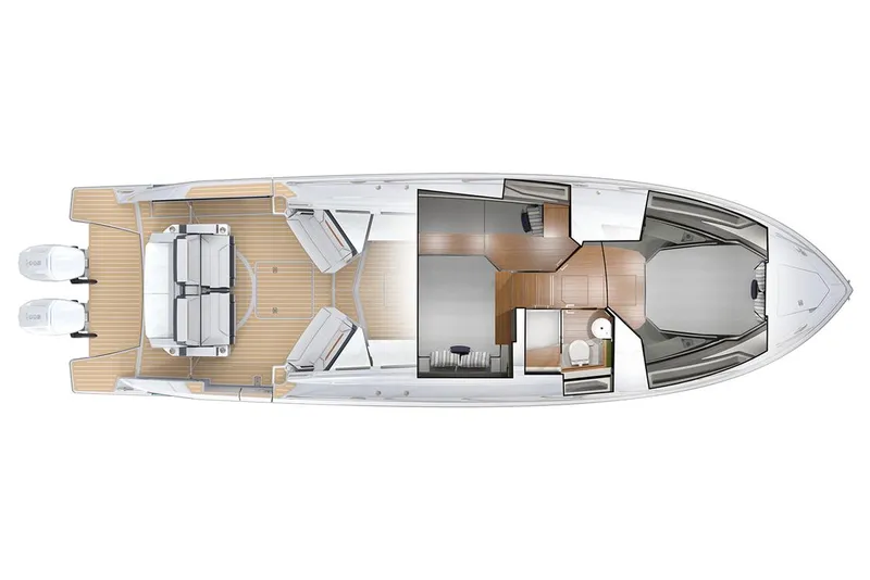 Slide: The Image of Manufacturer Provided Image: Top view of 2023 Tiara Yachts 43 LE model layout. - 23