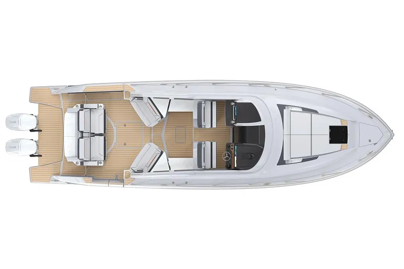 Slide: The Image of Manufacturer Provided Image: Top view of 2023 Tiara Yachts 43 LE model boat layout. - 22