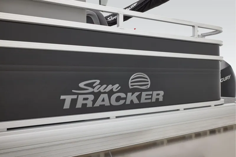 Slide: The Image of Manufacturer Provided Image: 2026 Sun Tracker SportFish 22 XP3 pontoon boat, sleek design with logo detail. - 70
