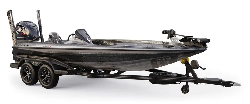 The Image of The image shows a 2027 Skeeter FXE 21 Limited boat on a trailer. - 0
