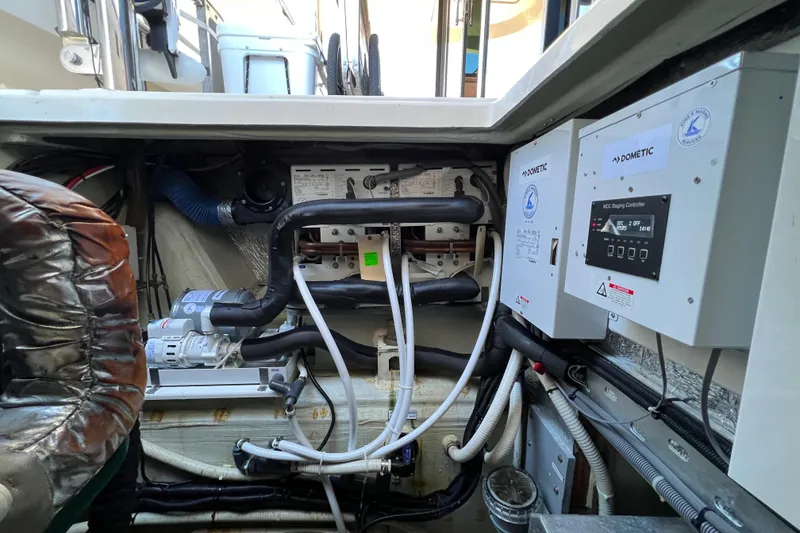 Slide: The Image of Engine room of a 2016 Aquila 48 yacht with Dometic control systems. - 34