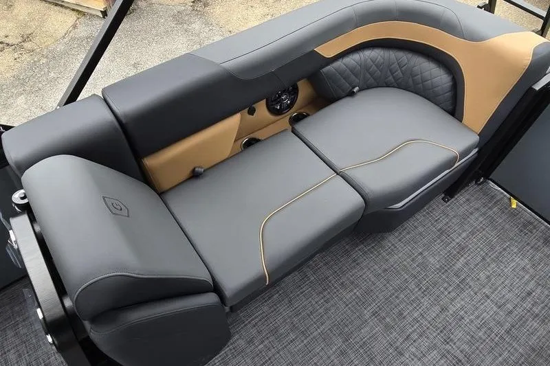 Slide: The Image of Luxurious seating on 2026 Godfrey Sweetwater 2286 SB pontoon boat, featuring sleek design and comfort. - 7