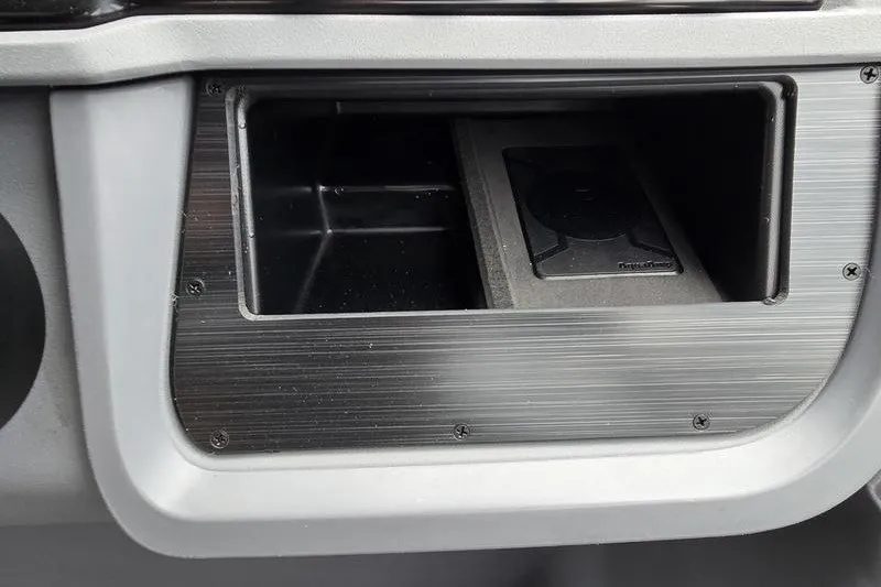 Slide: The Image of Storage compartment in 2026 Godfrey Sweetwater 2286 SB boat dashboard. - 6