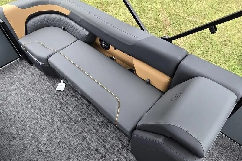 Slide: The Image of Luxurious seating on 2026 Godfrey Sweetwater 2286 SB pontoon boat, featuring elegant upholstery. - 12