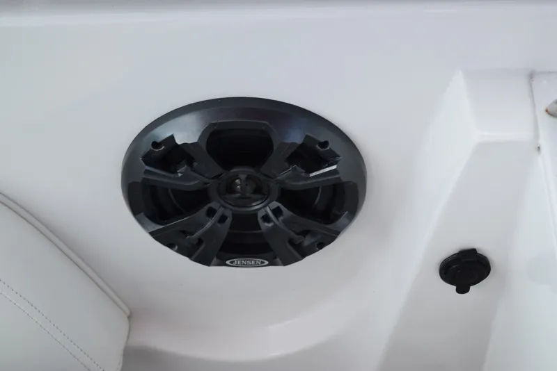 Slide: The Image of Speaker and outlet on 2018 Monterey M-45 boat interior. - 30