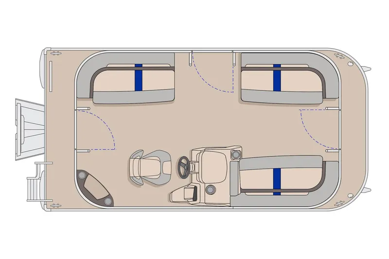 Slide: The Image of Manufacturer Provided Image: Top view layout of 2026 Princecraft Jazz 17 boat interior design. - 8