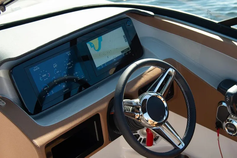Slide: The Image of Manufacturer Provided Image: 2026 Regal LS2 Surf dashboard with modern steering and digital display. - 8