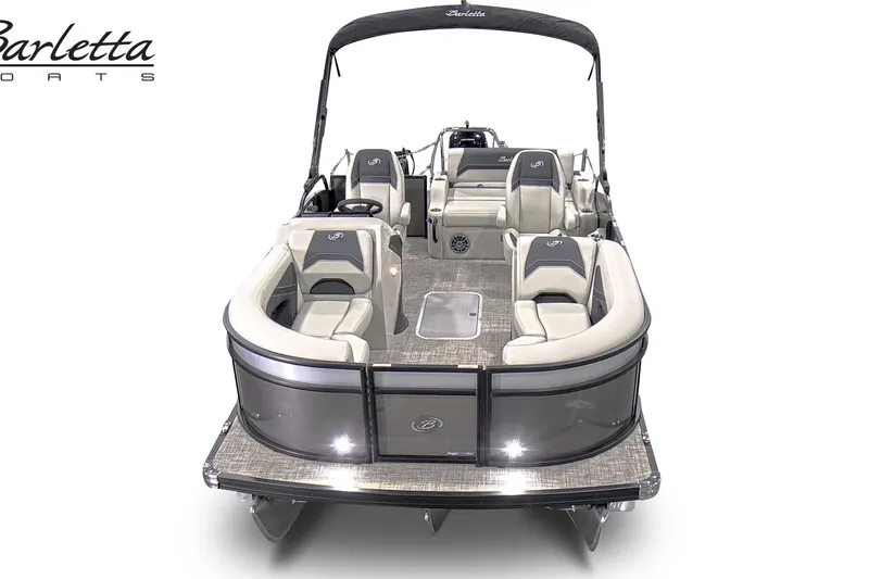 Slide: The Image of 2027 Barletta ARIA 20UC pontoon boat with luxurious seating and sleek design. - 5