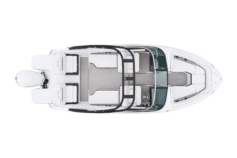 Slide: The Image of Manufacturer Provided Image: Overhead view of 2026 Regal LX4 boat, showcasing seating and layout design. - 9