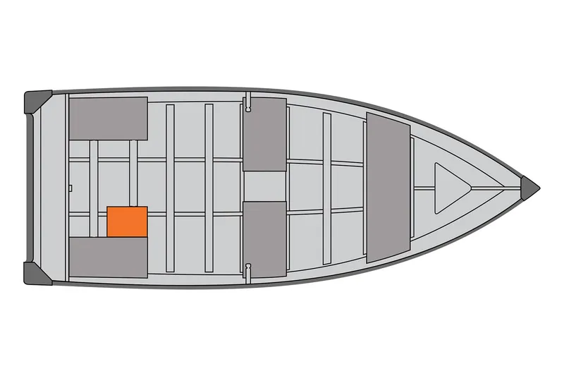Slide: The Image of Manufacturer Provided Image: Top view of 2025 Princecraft Yukon 14 L WT boat layout. - 8