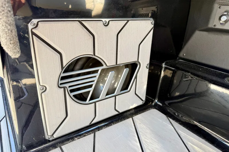 Slide: The Image of 2020 Malibu Wakesetter 24 MXZ interior detail with stylish speaker grille design. - 35