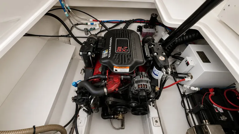 Slide: The Image of The engine compartment of a 2006 Four Winns 278 Vista with a Volvo Penta engine. - 5