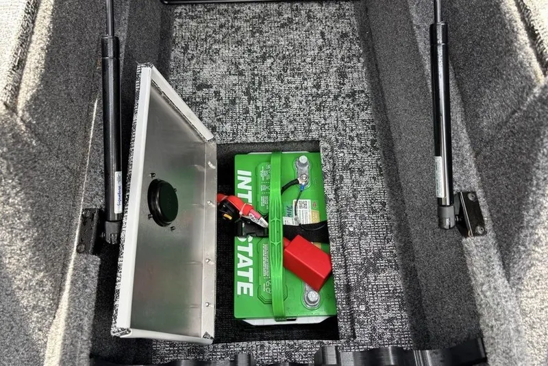 Slide: The Image of Battery compartment of 2025 Tracker Pro Guide V-175 Combo boat. - 20