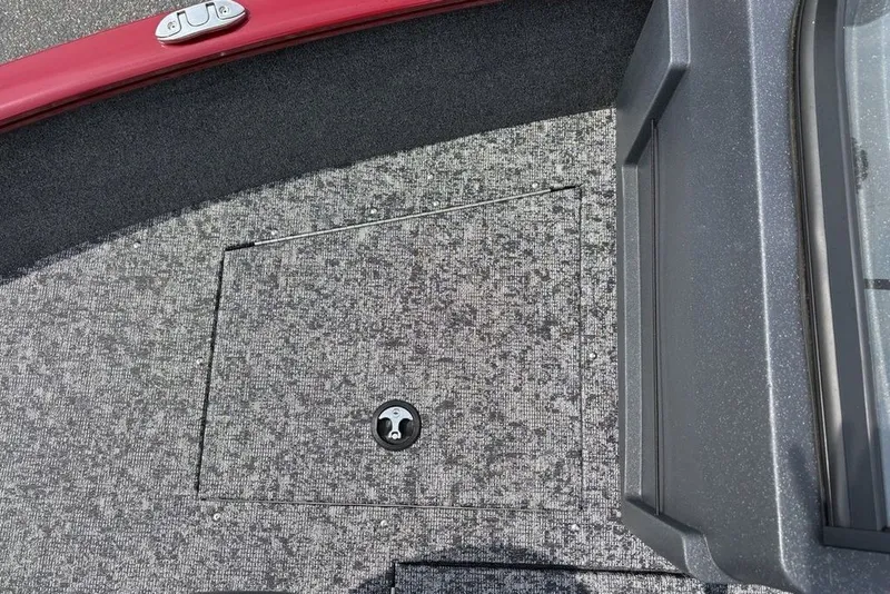 Slide: The Image of 2025 Tracker Pro Guide V-175 Combo boat deck with storage compartment and latch. - 15