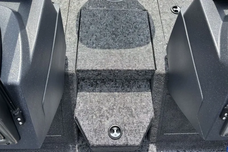 Slide: The Image of Interior view of 2025 Tracker Pro Guide V-175 Combo boat, featuring carpeted flooring. - 21