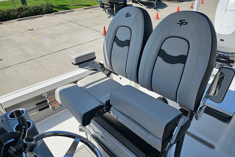 Slide: The Image of 2026 Sea Pro 250 Bay boat seats with sleek design and modern features. - 26