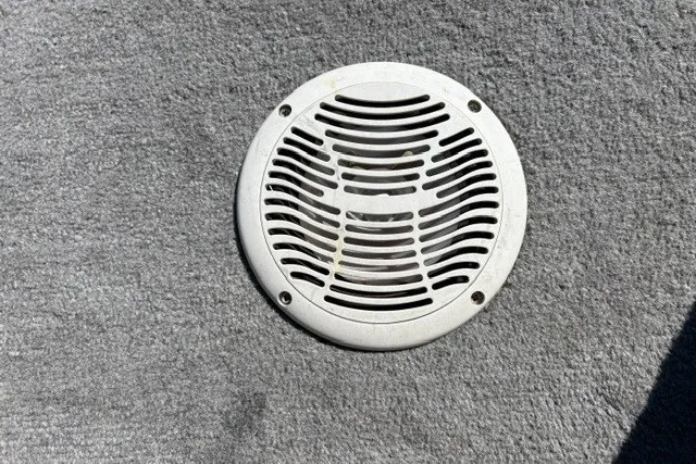 Slide: The Image of Round vent on 2012 TRACKER BOATS Pro Team 175 carpeted deck. - 32