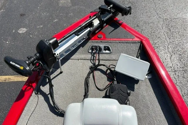 Slide: The Image of 2012 TRACKER BOATS Pro Team 175 with trolling motor and navigation equipment. - 46