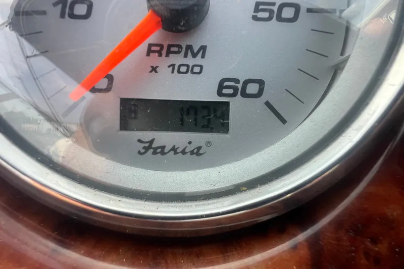 Slide: The Image of Close-up of a Faria tachometer on a 2004 Rinker 282 Captiva Bowrider. - 21