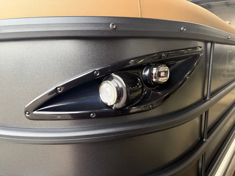 Slide: The Image of Close-up of a modern boat design with sleek lines and integrated lighting. - 35