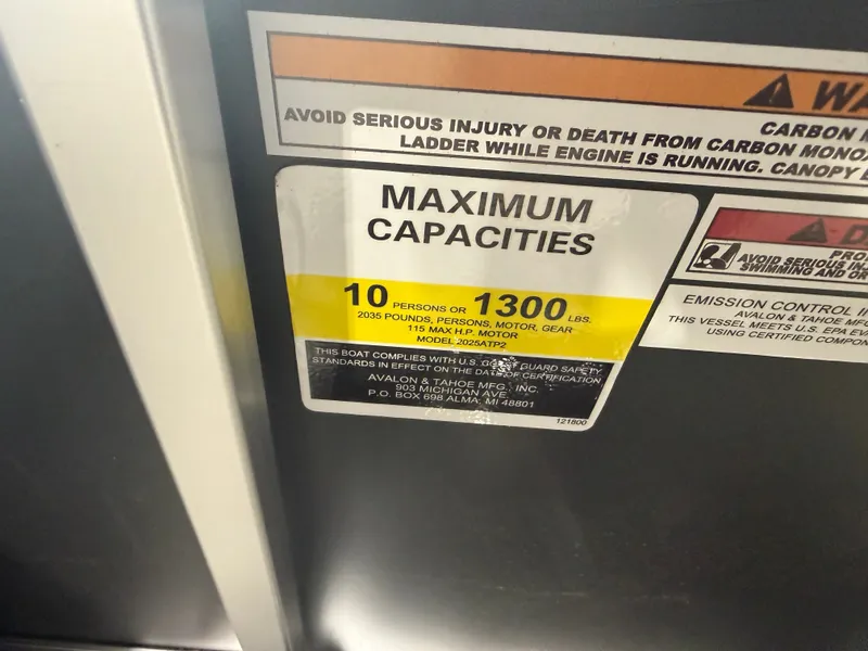 Slide: The Image of A sign shows maximum capacity: 10 persons or 1300 pounds. - 15