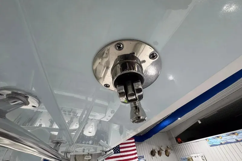 Slide: The Image of Close-up of a 2024 Contender 44 ST boat's stainless steel fitting. - 35