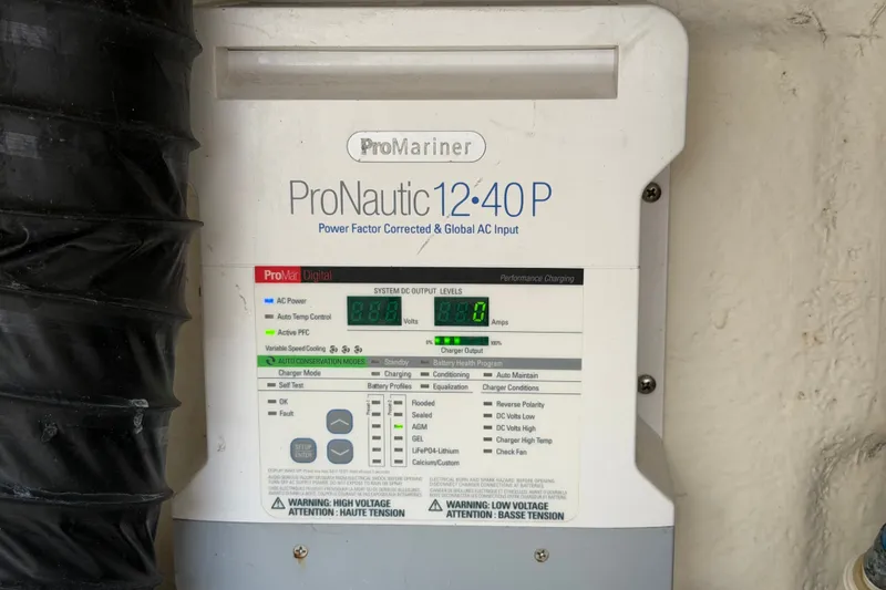 Slide: The Image of ProMariner ProNautic 12:40P charger on 2018 Monterey 378SE Super Express boat. - 30