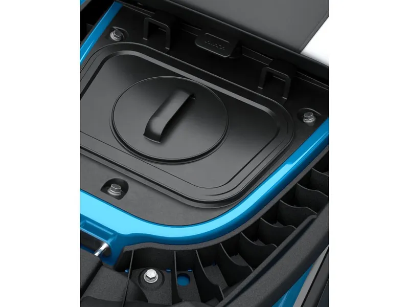 Slide: The Image of Close-up of a blue Yamaha FX Cruiser HO with a black lid and handle. - 6