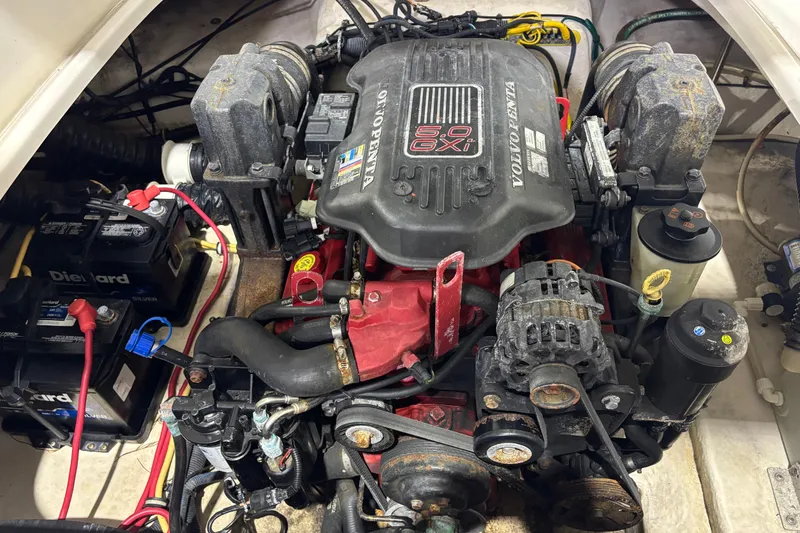 Slide: The Image of Engine compartment of a 2008 Chaparral 236 SSX boat with Volvo Penta 5.0 GXI engine. - 17