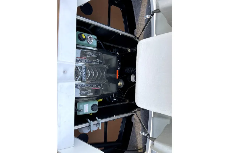 Slide: The Image of Engine compartment of 2021 MB F24 Tomcat Alpha, featuring a Roush Raptor 6.2L engine. - 14