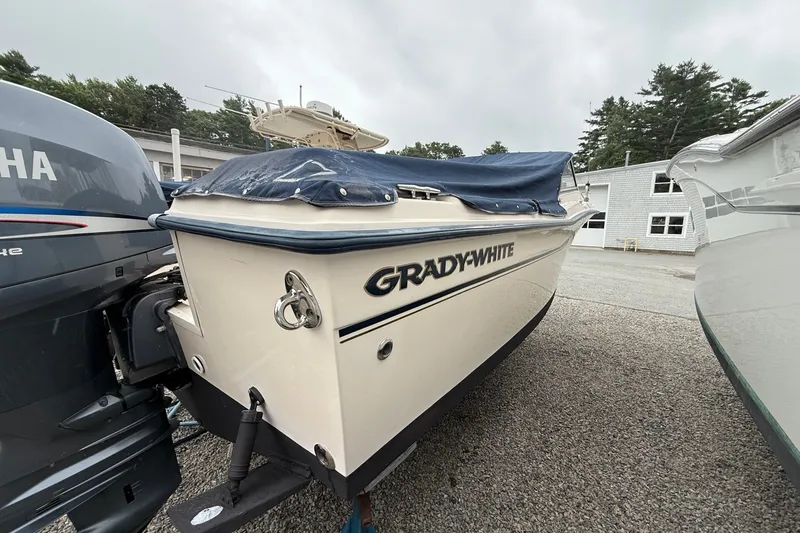 Slide: The Image of 2007 Grady-White Tournament 205 boat with Yamaha engine, parked outdoors. - 6