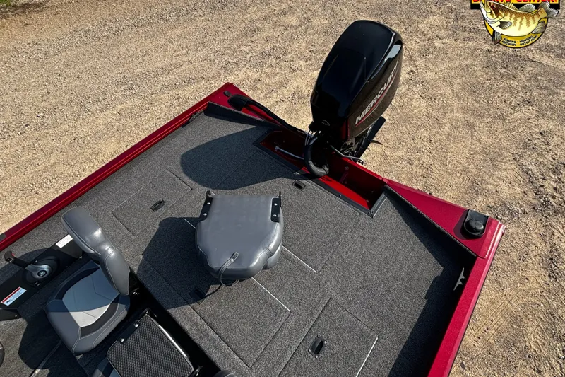 Slide: The Image of 2020 Lowe Stinger 175C boat with Mercury engine on a gravel surface. - 10