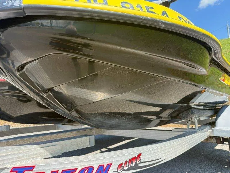 Slide: The Image of Close-up of a Sea-Doo jet ski hull on a trailer. - 21