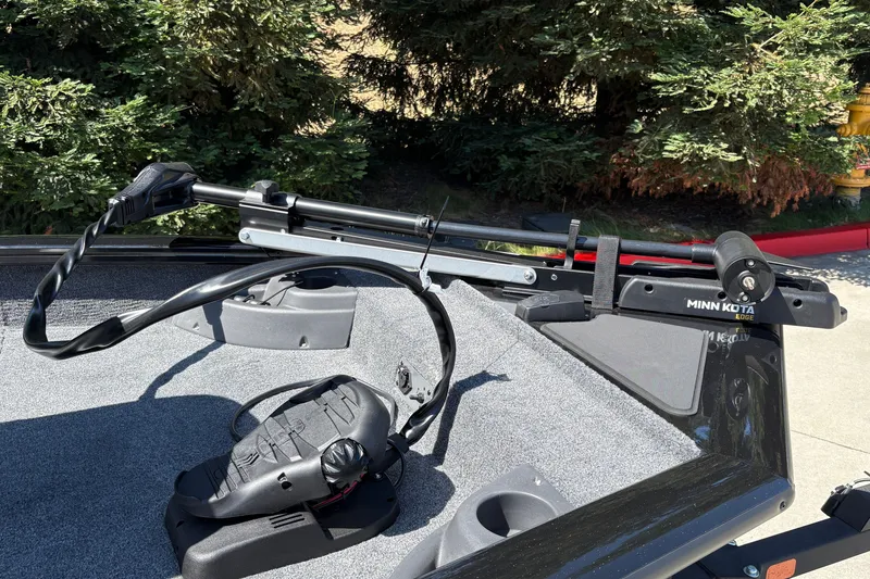 Slide: The Image of 2027 Tracker Pro Team 175 Crappie Edition boat with Minn Kota trolling motor. - 13