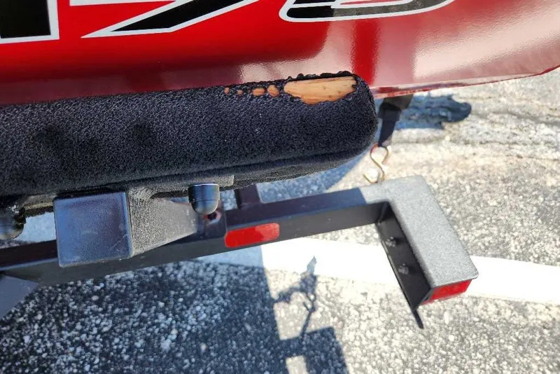 Slide: The Image of Damaged bumper on 2027 Tracker Pro Team 175 Crappie Edition boat trailer. - 13