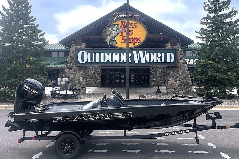 The Image of 2027 Tracker Pro Team 175 Crappie Edition boat outside Bass Pro Shops Outdoor World. - 0
