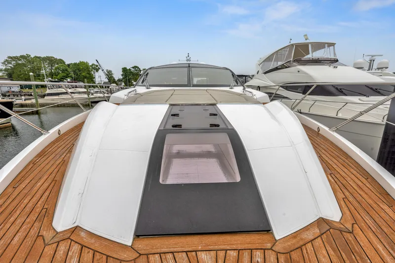 Slide: The Image of 2015 Sunseeker Predator 68 yacht with teak deck and skylight. - 4