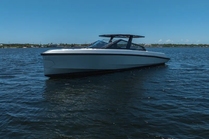 Slide: The Image of 2022 Wally wallytender43X luxury yacht on calm blue water. - 51