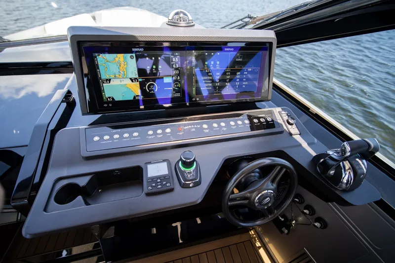 Slide: The Image of Helm of 2022 Wally wallytender43X yacht with advanced navigation displays. - 27