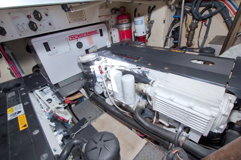 Slide: The Image of Engine room of a 2008 Formula 40 Performance Cruiser with Westerbeke generator. - 66