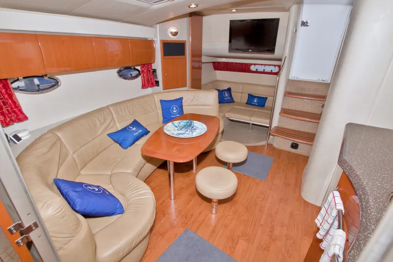 Slide: The Image of Luxurious interior of a 2008 Formula 40 Performance Cruiser with plush seating and modern amenities. - 39