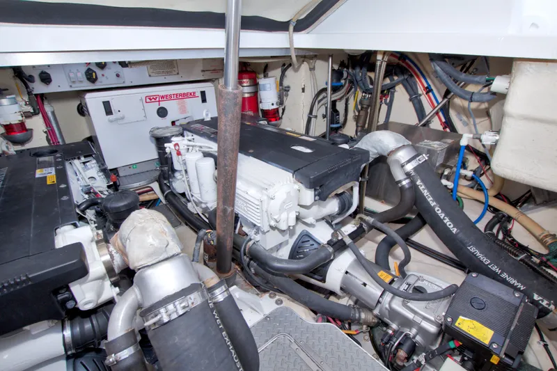 Slide: The Image of Engine room of a 2008 Formula 40 Performance Cruiser with Westerbeke generator and Volvo Penta components. - 61